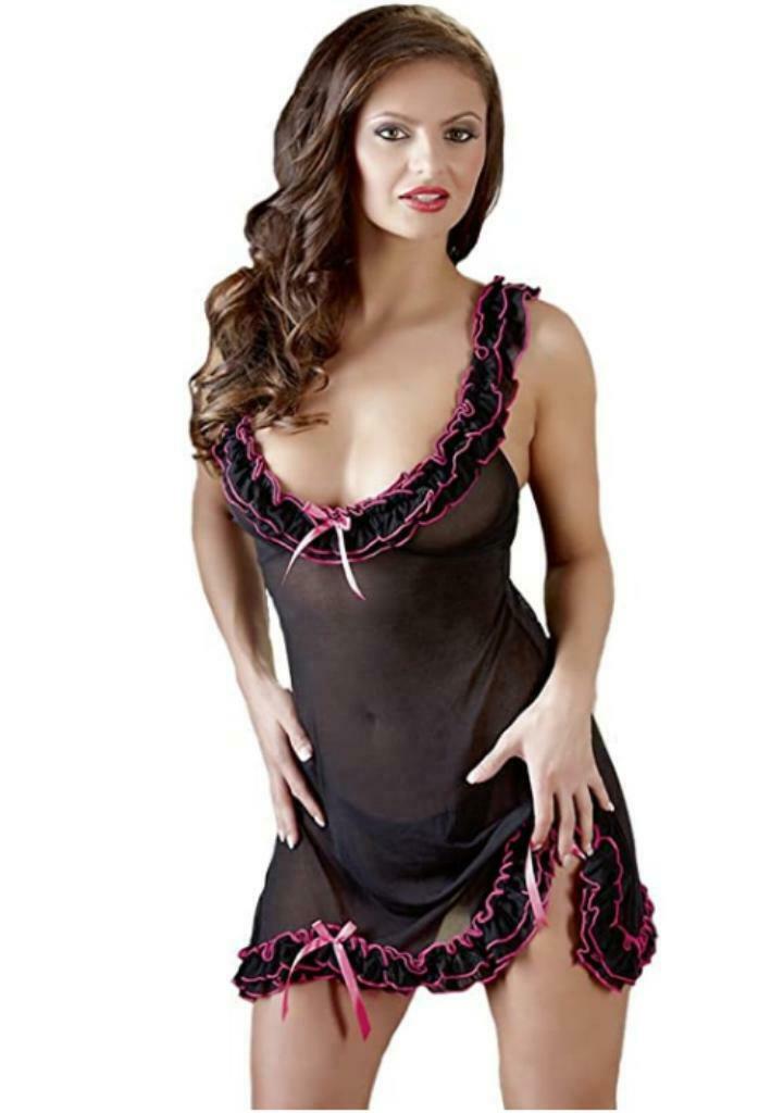 Nuisette Babydoll noire transparente Collection Cottelli, Cottelli, Enlèvement ou Envoi, Noir, Ensemble