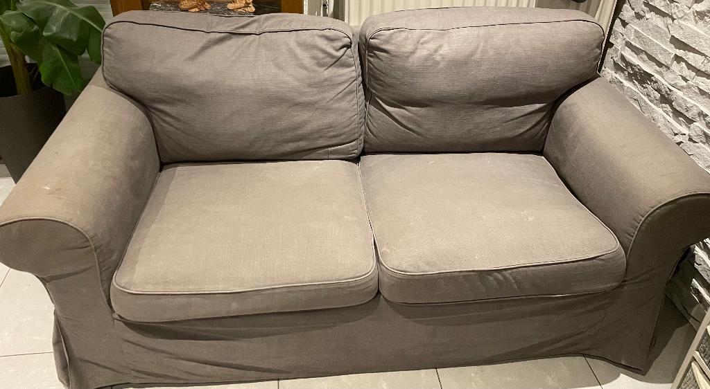 Canapé gris 2 places déhoussable ikea, 75 à 100 cm, Enlèvement, Utilisé, Deux personnes