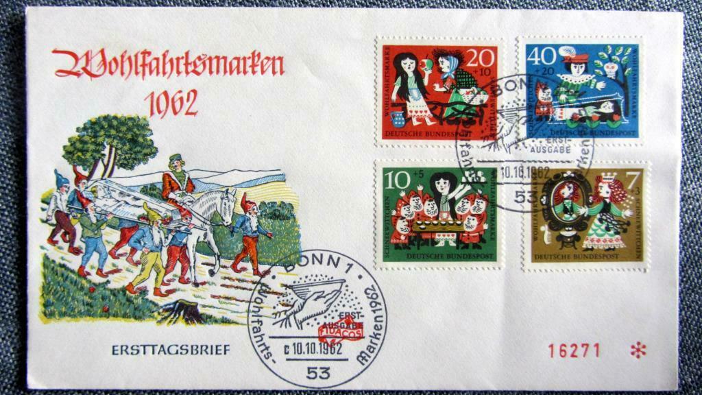 FIRST DAY COVER- SPROOKJES EN ANDERE- SNEEUWWITJE -DUITSLAND, Ophalen of Verzenden, Gestempeld, Overige thema's