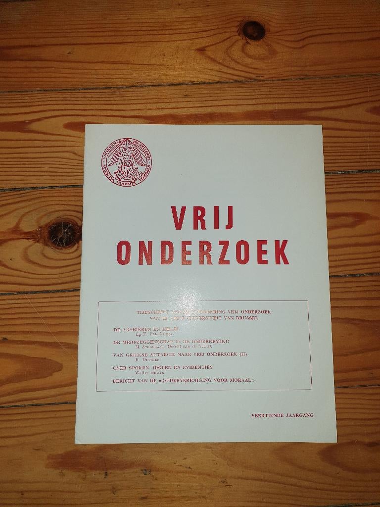 tijdschrift revue vrij onderzoek VUB, Ophalen of Verzenden, Tijdschrift