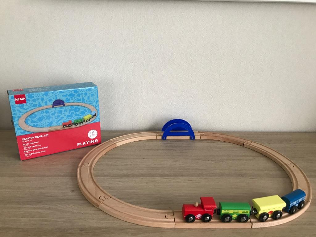 Houten trein, Kinderen en Baby's, Ophalen, Gebruikt, Rij- of Hobbelspeelgoed