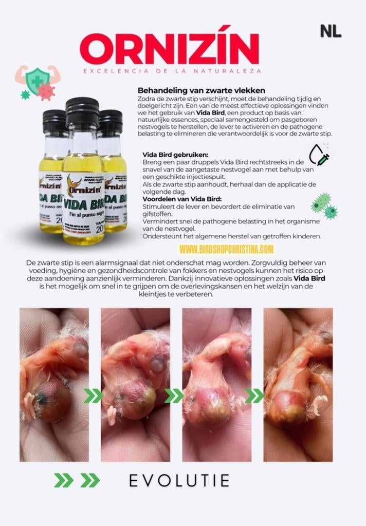 Vida Bird 20 ml - Anti points noirs - Ornizin, Animaux & Accessoires, Oiseaux | Accessoires, Enlèvement