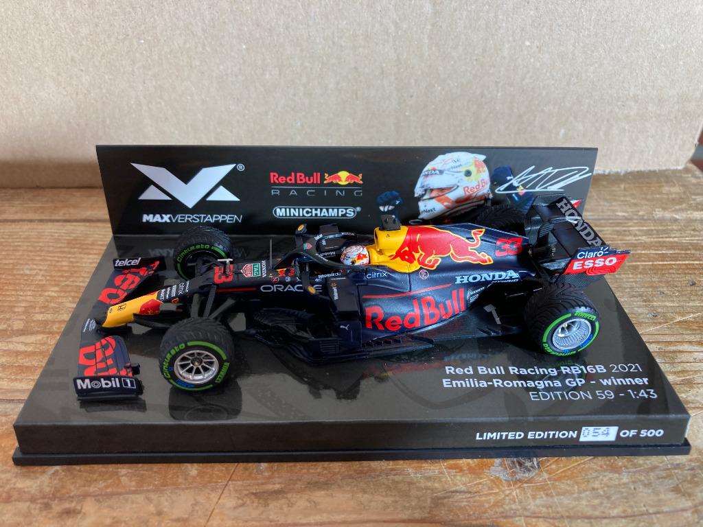 Max Verstappen 1:43 editie 59 Winner Emilia Romagna 2021, Ophalen of Verzenden, Nieuw, Formule 1