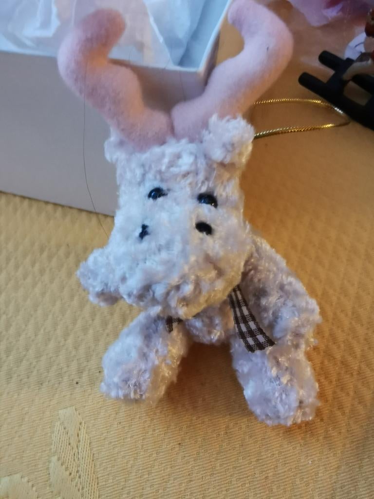Pluche rendier voor in de kerstboom. Kerstbal., Diversen, Ophalen of Verzenden, Zo goed als nieuw