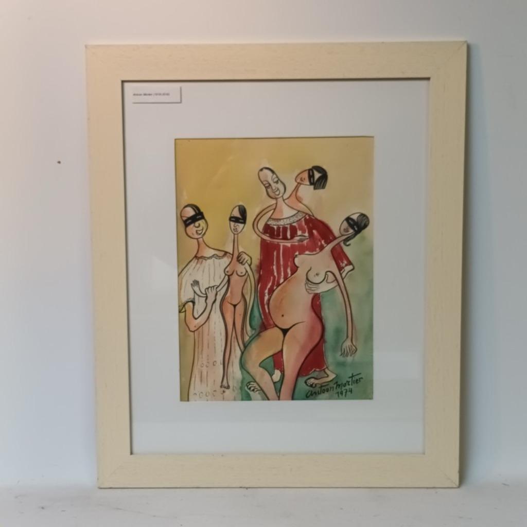 Antoon Mortier (1919-2016) - aquarel - Fantasmes, Ophalen of Verzenden