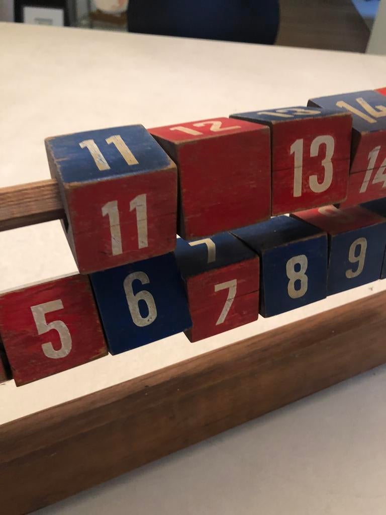 Vintage telraam uit schooltje jaren 50, Enlèvement ou Envoi, Utilisé