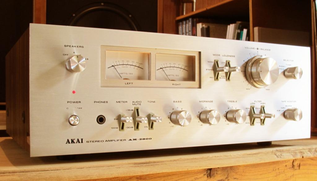 Akai AM-2800, 1976, 80 W/ch. Puissant ampli Hi-Fi vintage., Autres marques, Reconditionné, 60 à 120 watts, Enlèvement
