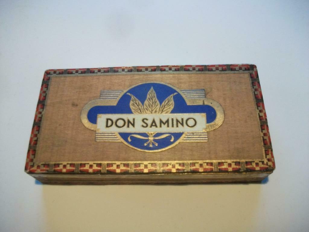 Sigarenkistje Don Samino, Verzenden, Gebruikt, Tabaksdoos of Verpakking