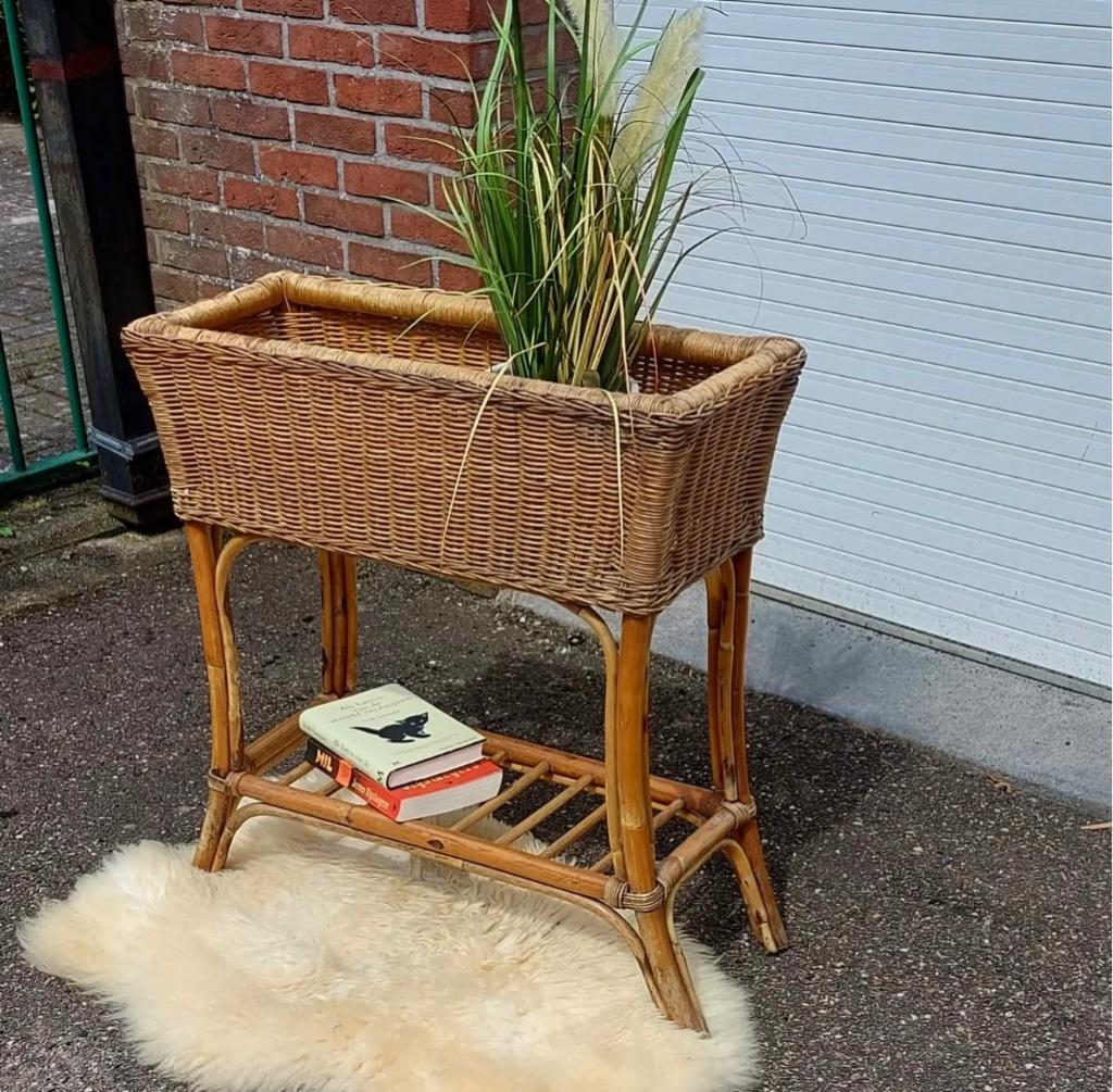 Rotan rieten bloembak bamboe riet webbing, Ophalen