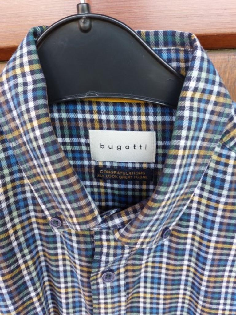 Heren hemd "Bugatti" maat: medium, Tour de cou 39/40 (M), Bugatti, Enlèvement ou Envoi, Brun