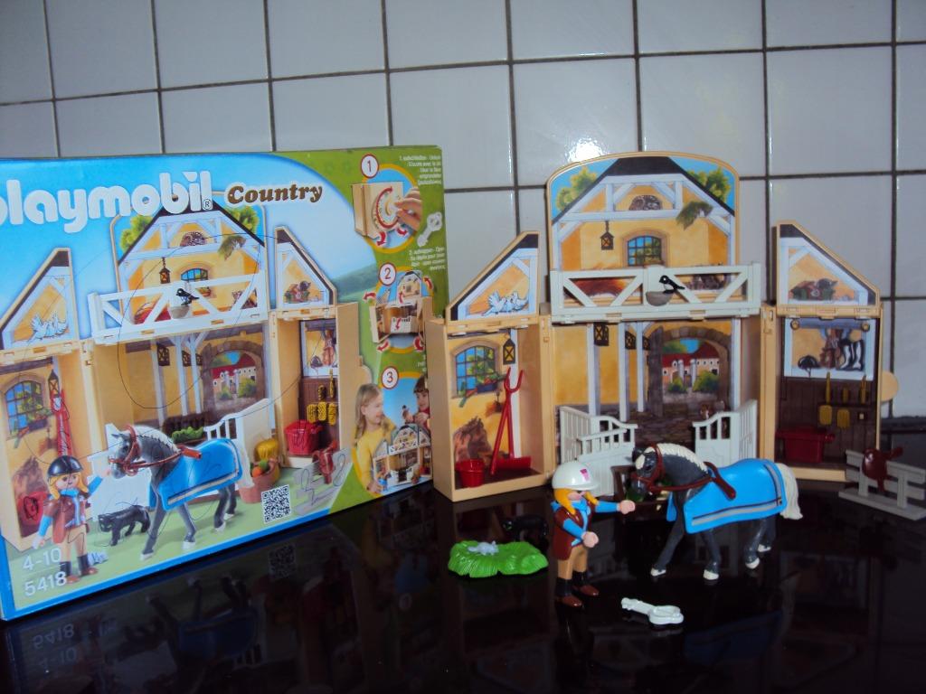 Playmobil Speelbox Paardenstal - 5418 met handleiding-doos, Enlèvement ou Envoi