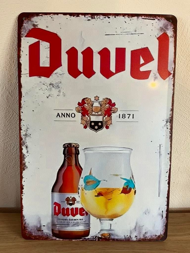 Metalen plaat van Duvel, Verzamelen, Ophalen of Verzenden, Zo goed als nieuw