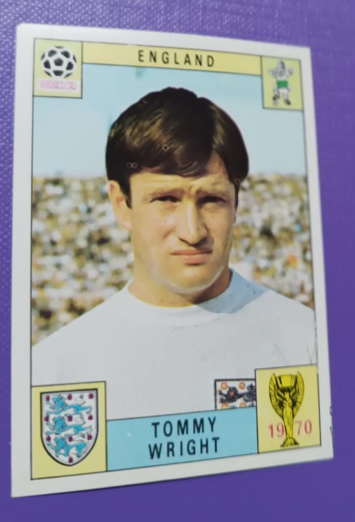 Panini CARTE 1970 foot Coupe du monde Mexique 70 WRIGHT T., Envoi