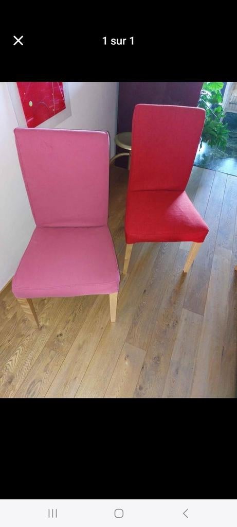 9 housses de chaise ikea Herinksdal, Enlèvement ou Envoi, Comme neuf
