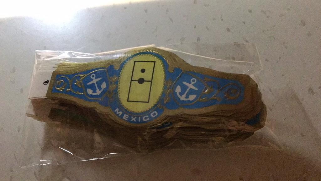 Mexico sigarenbandjes, Verzamelen, Rookartikelen, Aanstekers en Luciferdoosjes, Ophalen of Verzenden, Zo goed als nieuw, Sigarenbandjes