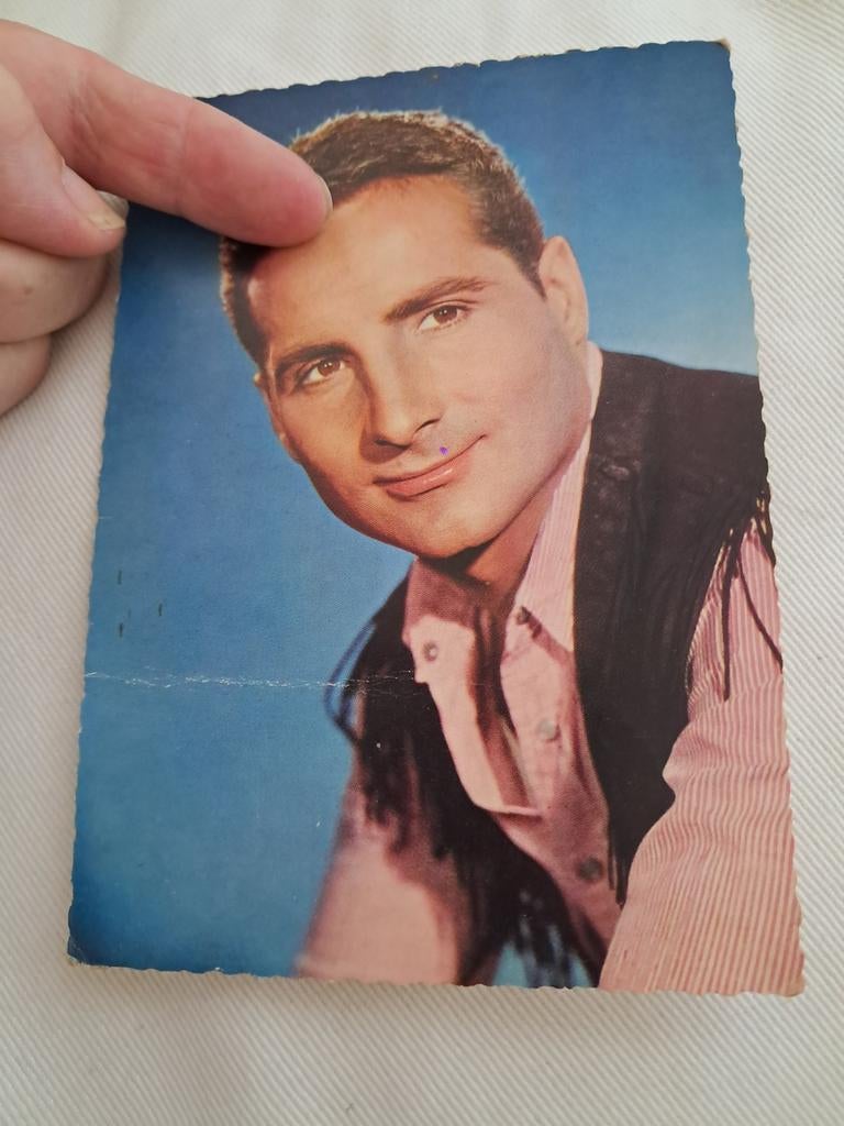 Beschreven pk, met foto van Freddy Quinn, Ophalen of Verzenden