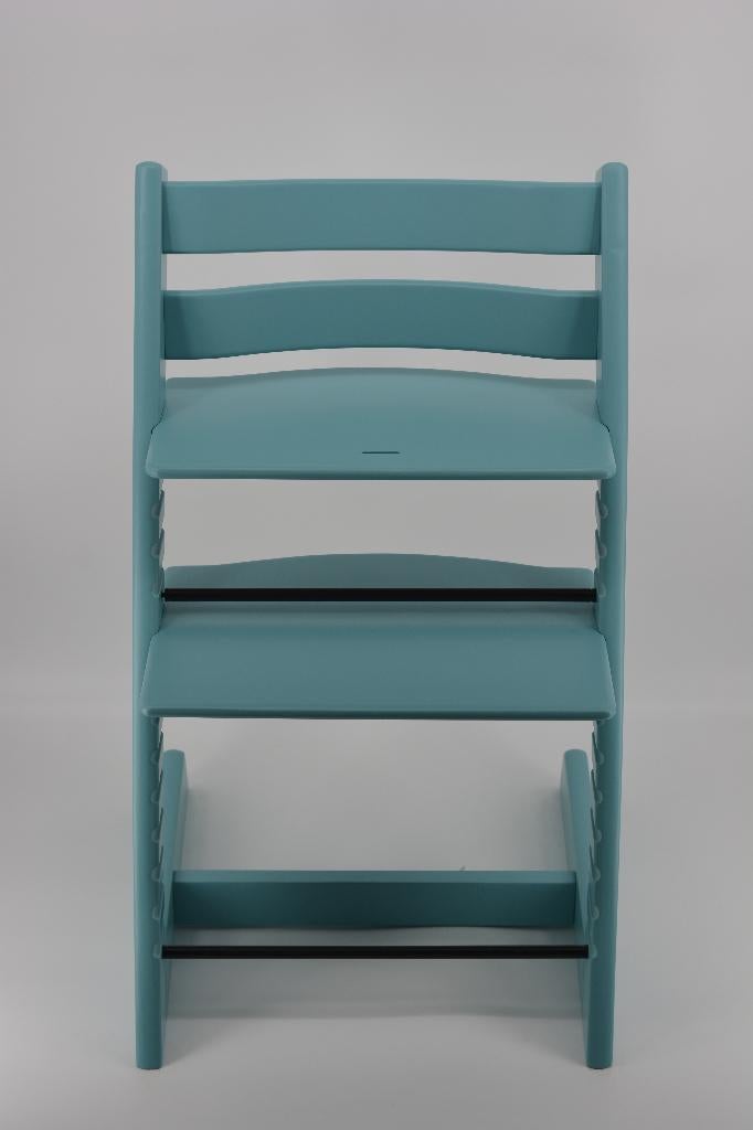 Stokke Tripp Trapp Turquoise — Modèle reconditionné, Envoi, Comme neuf, Chaise évolutive, Ceinture(s)