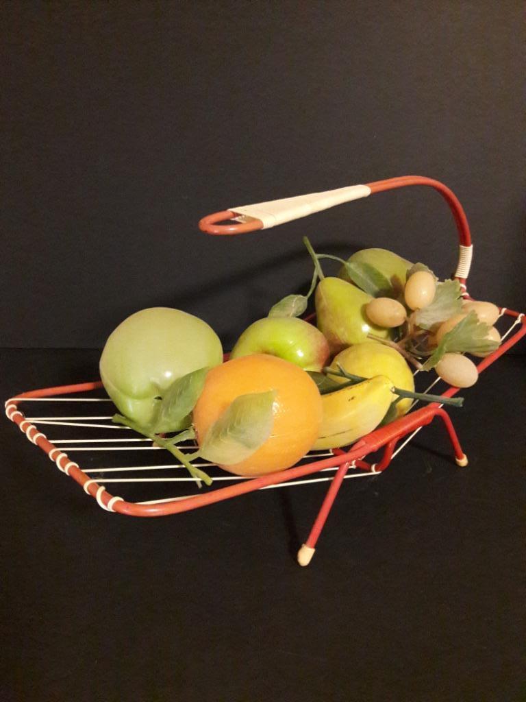 Corbeille à fruits vintage avec fruits en plastique, Enlèvement ou Envoi