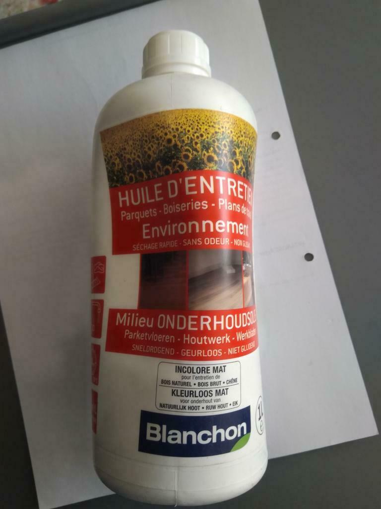 Huile d'entretien environnement blanchon 1L, Enlèvement ou Envoi