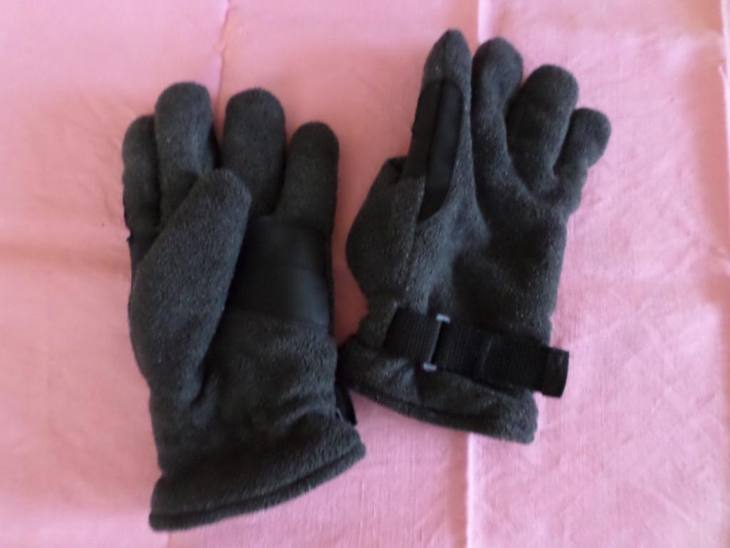 Gants moufles mitaines Polar Gris noir Scratch Ajustable, Enlèvement ou Envoi, Porté, Gants