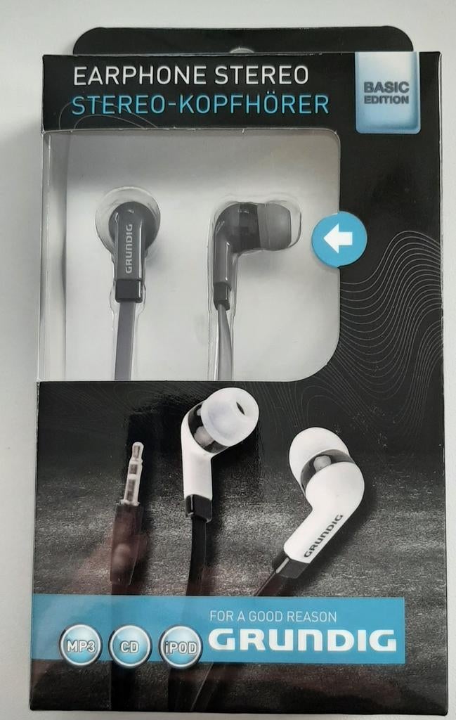 GRUNDIG EARPHONE STEREO oordopjes/MP3/CD/IPOD, Ophalen of Verzenden, Nieuw