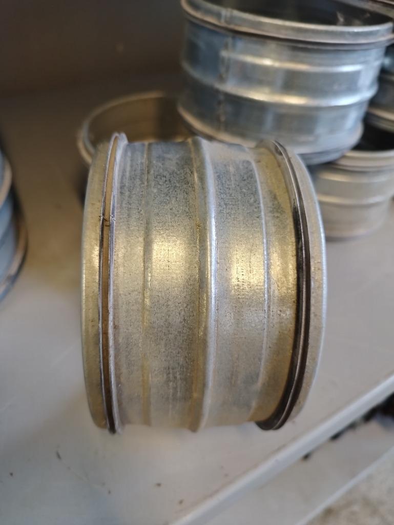 Galva ventilatiebuis koppelstukken met rubberdichting, Doe-het-zelf en Bouw, Ventilator en Afzuiger, Gegalvaniseerde ventilatiebuis koppelstukken