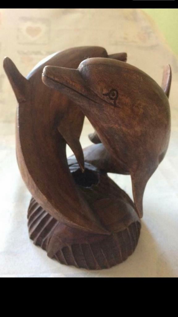 Houten dolfijn, Antiek en Kunst, Kunst | Beelden en Houtsnijwerken