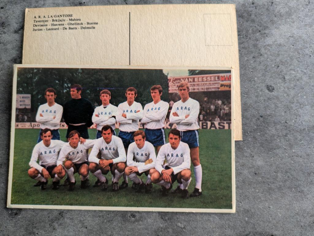 POSTKAART VOETBAL GENT LA GANTOISE  TEAM EIND JAREN 60 VERRI, Verzenden