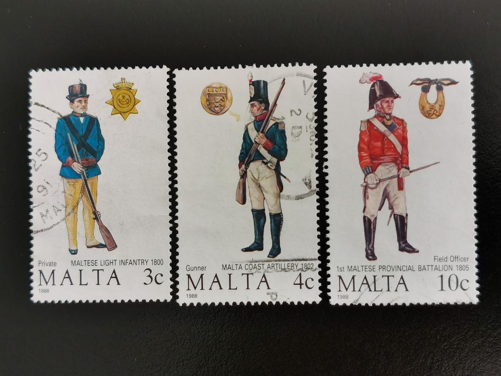 Malte 1988 - uniformes militaires, Enlèvement ou Envoi, Malte, Affranchi