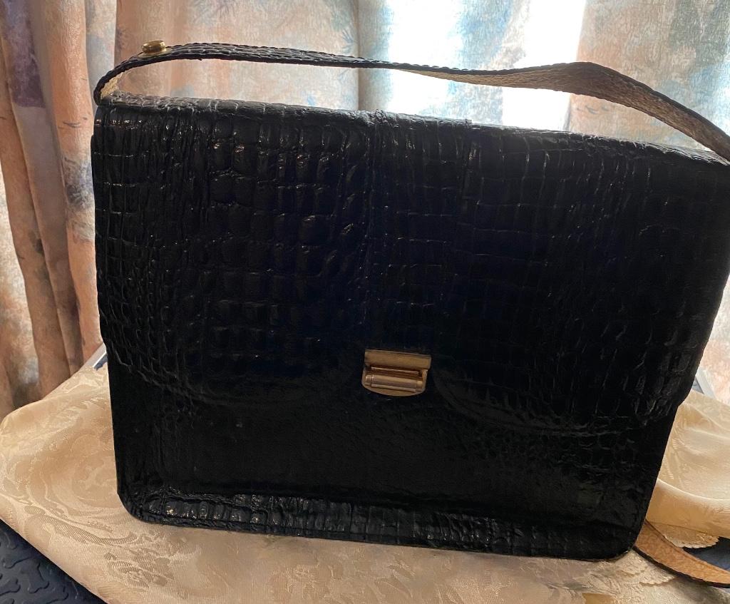 Sac à bandoulière en cuir ., Enlèvement, Comme neuf, Noir, Cuir