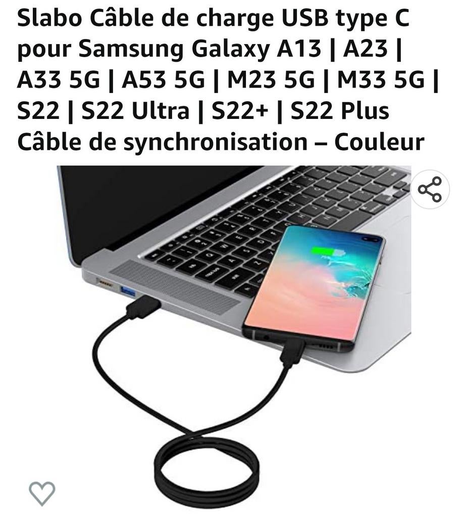 Cable USB 3.1 type C : Xiaomi. Samsung ASUS Nokia, Enlèvement ou Envoi, Neuf, Samsung