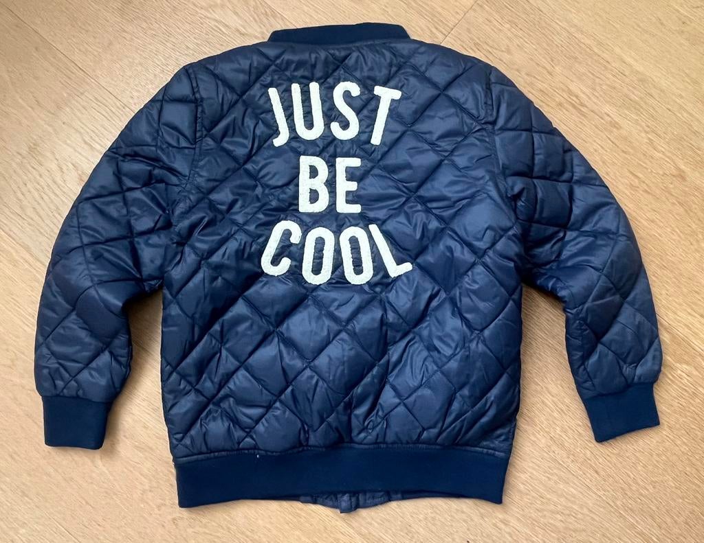 Bomber jacket donkerblauw maat 116, Ophalen, Zo goed als nieuw