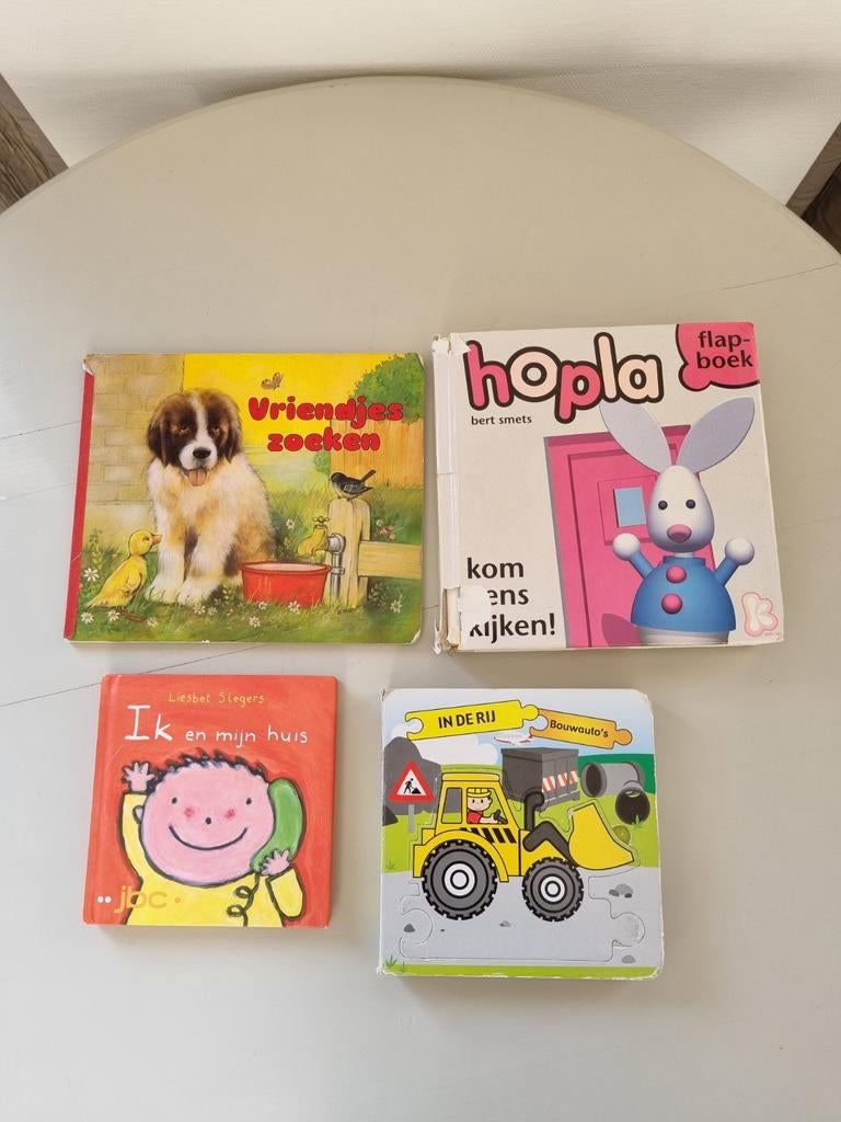 Set van 4 boekjes voor baby/peuter/kleuter, Ophalen of Verzenden, Gelezen, Uitklap-, Voel- of Ontdekboek, 0 tot 6 maanden