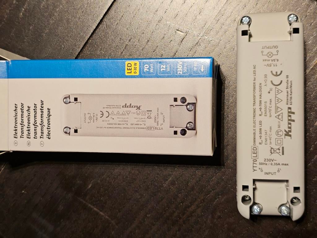 Kopp 0 - 70W dimbare elektrische transformator, Ophalen of Verzenden, Nieuw, Overige typen