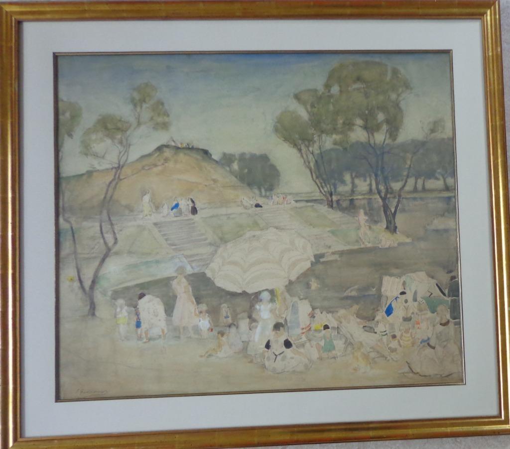 EMILE GASTEMANS / ANTWERPEN / ORIGINEEL WERK / 90x101cm KAD, Enlèvement