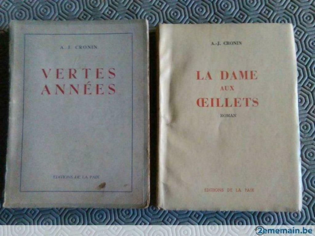 A.J. Cronin, 2 romans, 1ères éditions françaises, Livres, Romans, Enlèvement ou Envoi
