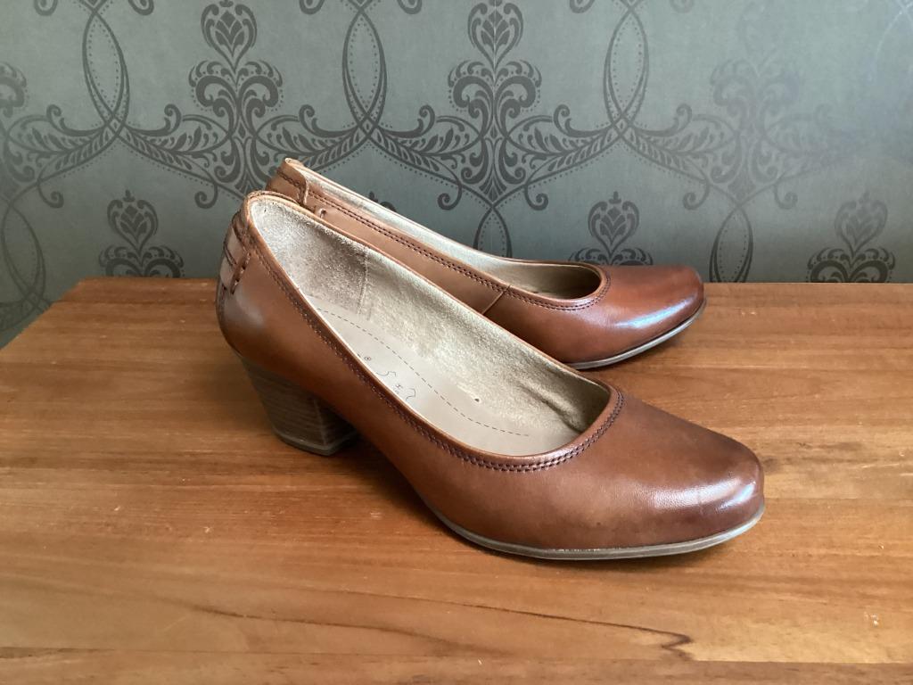 Escarpins à cognac Jana 38 et 38.5, Jana, Enlèvement ou Envoi, Escarpins, Comme neuf
