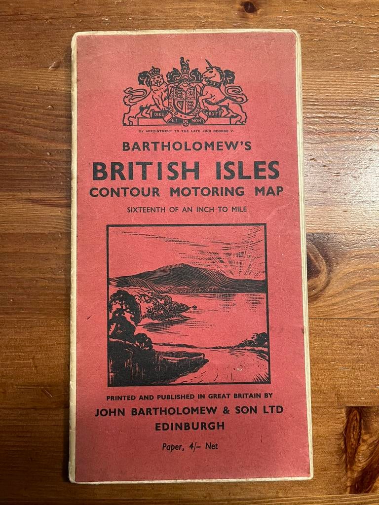 Bartholomew’s british isles contour motoring map, Boeken, Atlassen en Landkaarten, Gelezen, Verenigd Koninkrijk, Ophalen of Verzenden