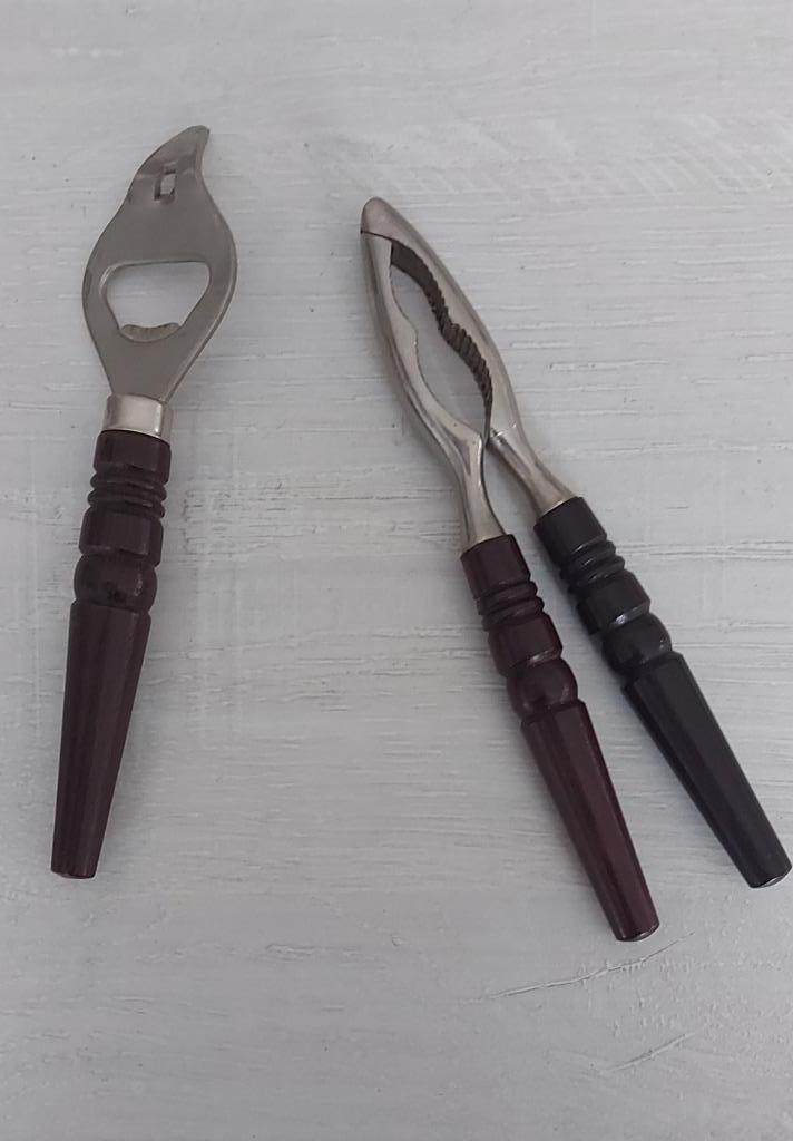 Notenkraker/walnoot + flesopener, Huis en Inrichting, Ophalen, Overige materialen, Gebruikt, Overige typen