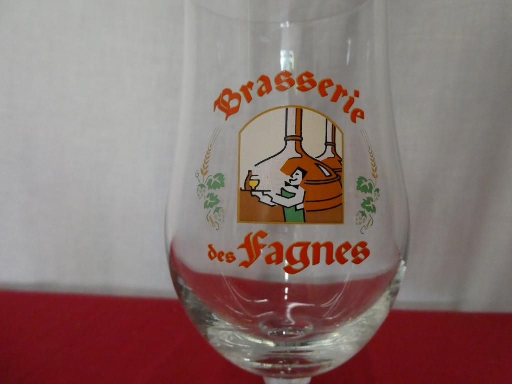 4 verres "Brasserie des fagnes", Enlèvement ou Envoi, Utilisé, Verre à bière