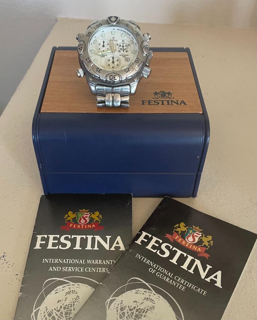 Montre homme Festina, Bijoux, Sacs & Beauté, Montres | Hommes, Autres marques, Enlèvement ou Envoi, Acier, Acier