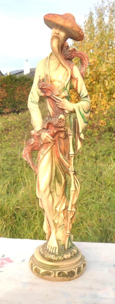 statue asiatique en resine 47 cm, Enlèvement ou Envoi, Utilisé