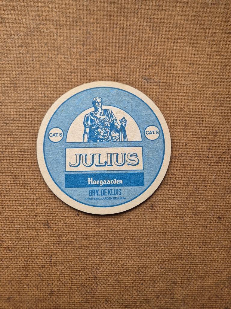 Sous bock Hoegaarden Julius, Verzamelen, Ophalen of Verzenden, Gebruikt, Viltje(s), Overige merken