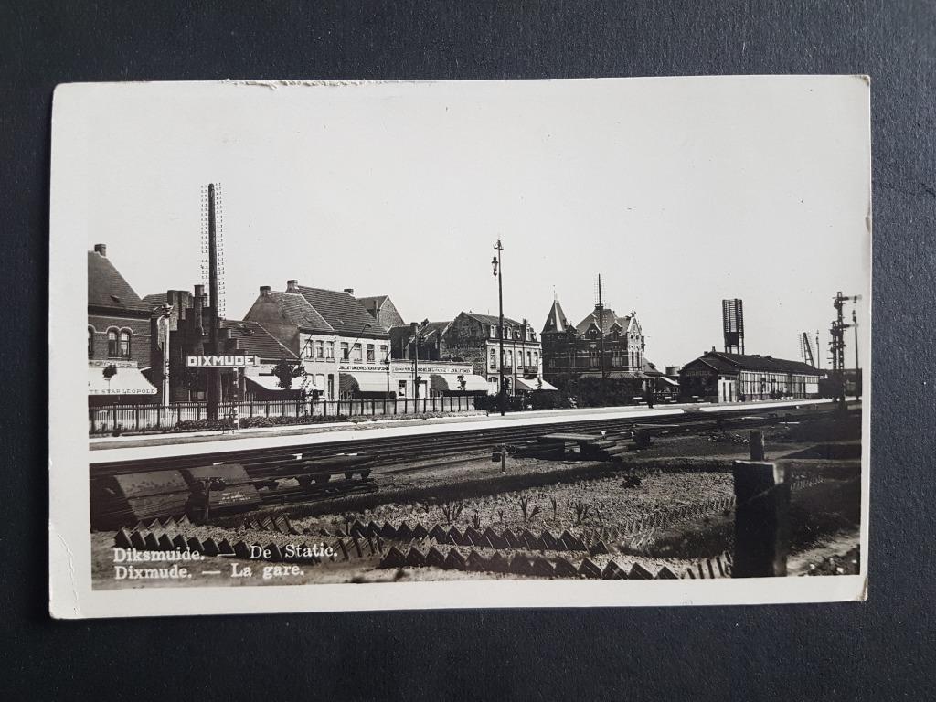 Postkaart Diksmuide De Statie  Dixmude La Gare, Ophalen of Verzenden, 1920 tot 1940, Gelopen, West-Vlaanderen