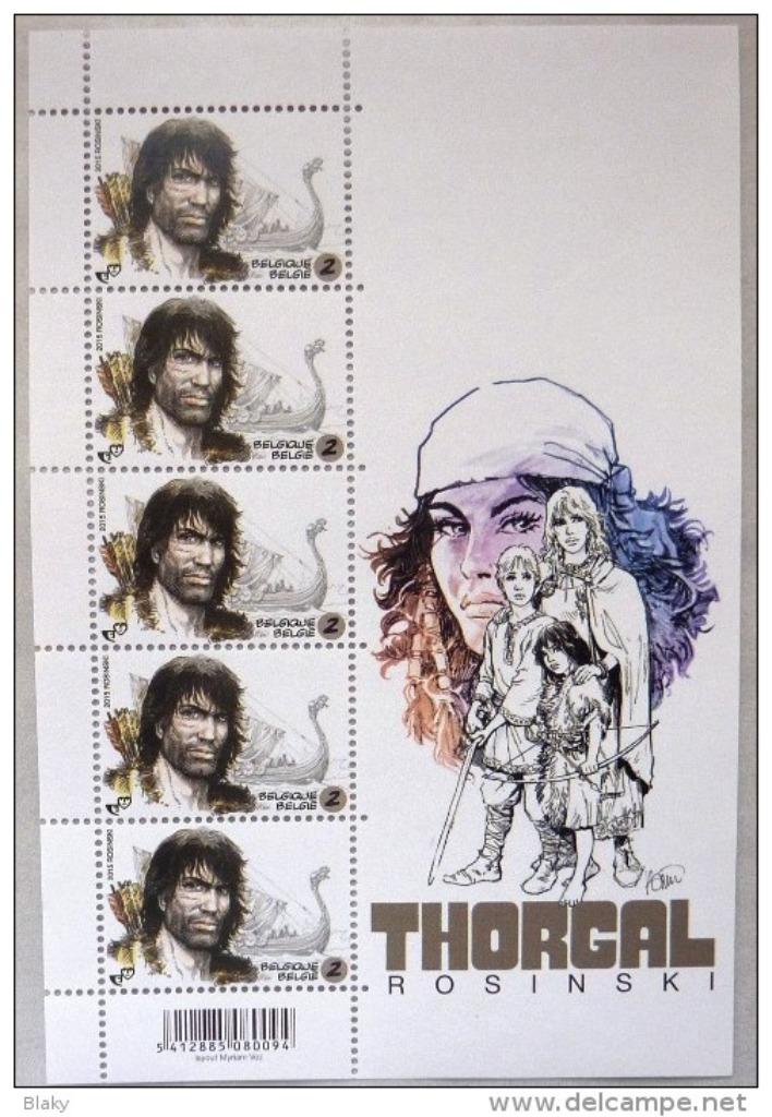 2015-   5 timbres europe THORGAL DE ROSINKI, Envoi, Europe