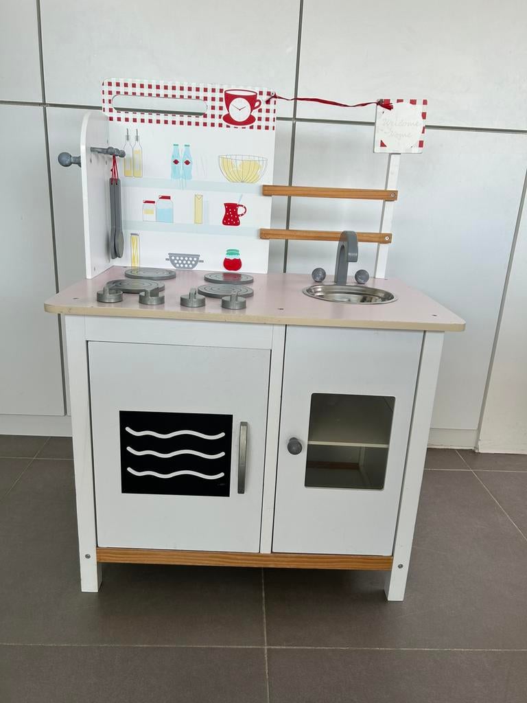 Houten speelgoedkeukentje, Kinderen en Baby's, Speelgoed | Houten speelgoed, Ophalen, Gebruikt, Meubelstuk of Keukentje