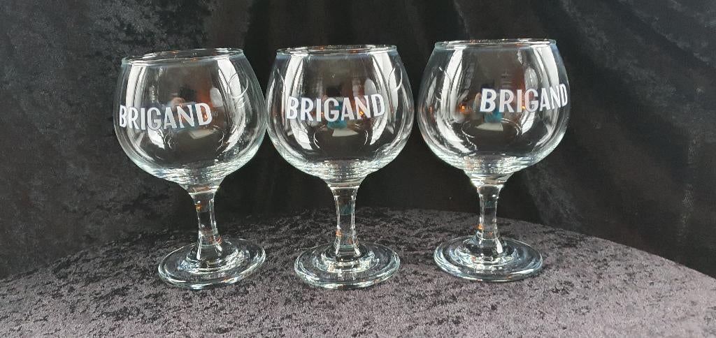 3 Brigand bierglazen, Ophalen, Zo goed als nieuw