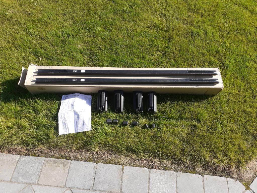 zwarte dakdragers van auto voor dakkoffer, Ophalen, Zo goed als nieuw