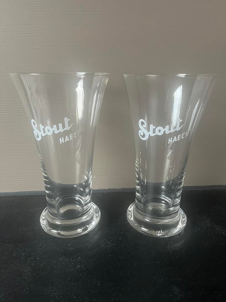 2 glazen Stout van Harvey, Verzamelen, Glas en Drinkglazen, Ophalen, Zo goed als nieuw