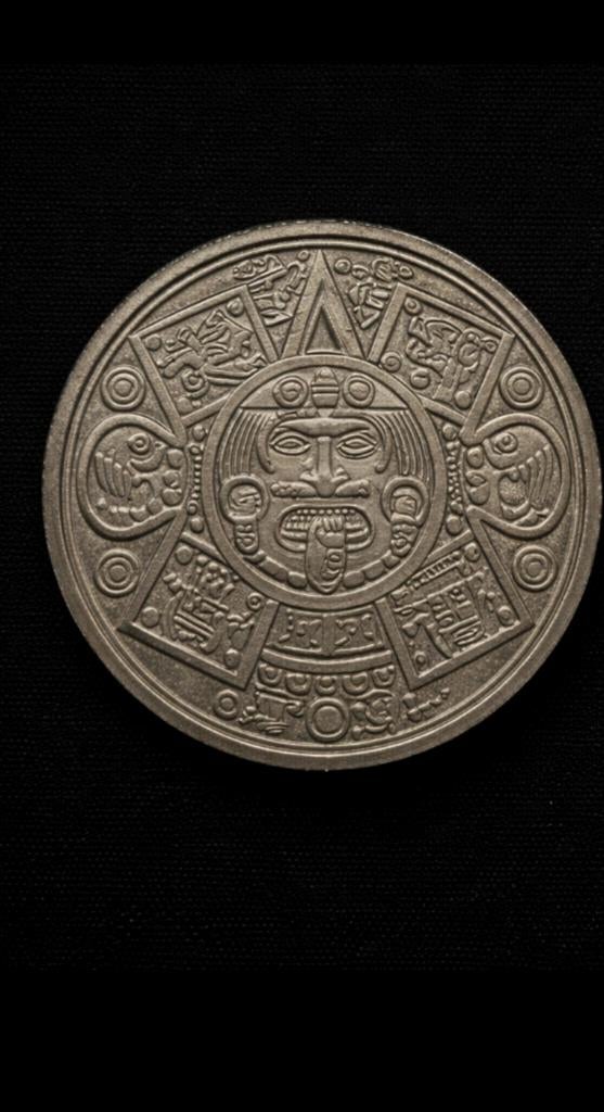 Calendrier aztèque/pierre de soleil aztèque — 1 oz en argent, Enlèvement, Cuivre